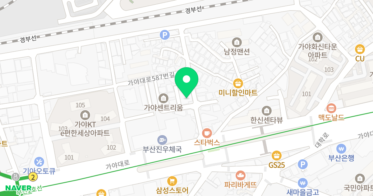 퍼스트클래스 위치 지도 - 부산광역시 부산진구 가야대로587번길 13