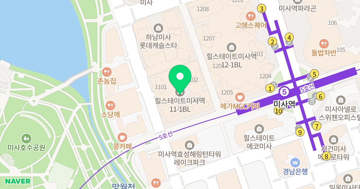 힐스테이트 미사역 그랑파사쥬(11-1BL) 위치 지도 - 경기도 하남시 미사강변중앙로 180