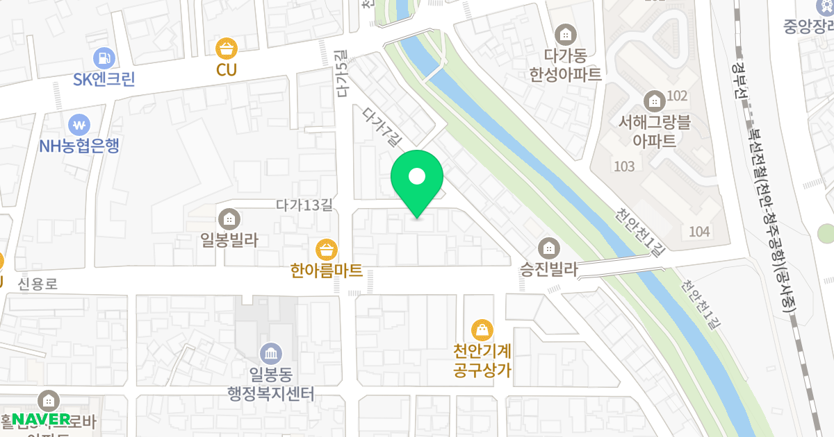 1 위치 지도 - 충청남도 천안시 동남구 다가13길 20