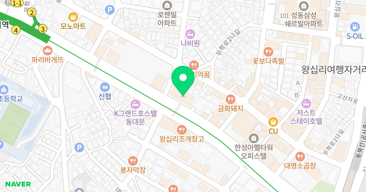 왕십리렉스프리미엄오피스텔 위치 지도 - 서울특별시 성동구 왕십리로 336