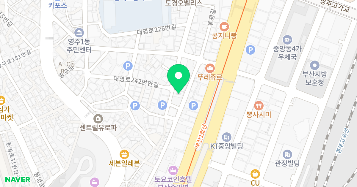 한정오피스텔 위치 지도 - 부산광역시 중구 동광길 173