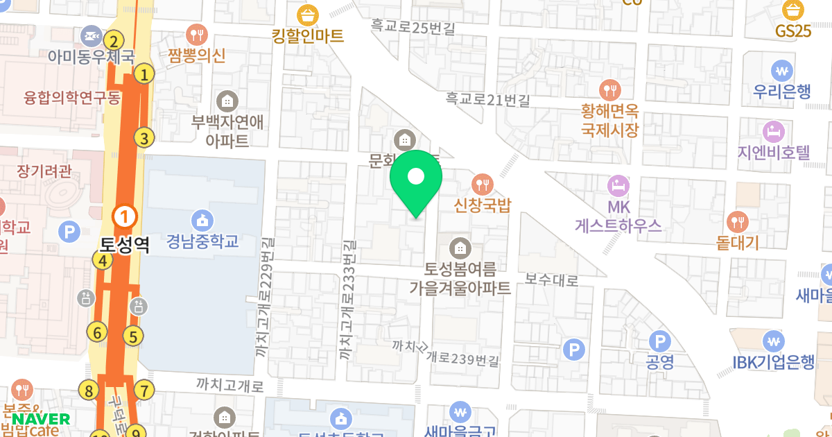 아이캐슬 위치 지도 - 부산광역시 서구 까치고개로239번길 25