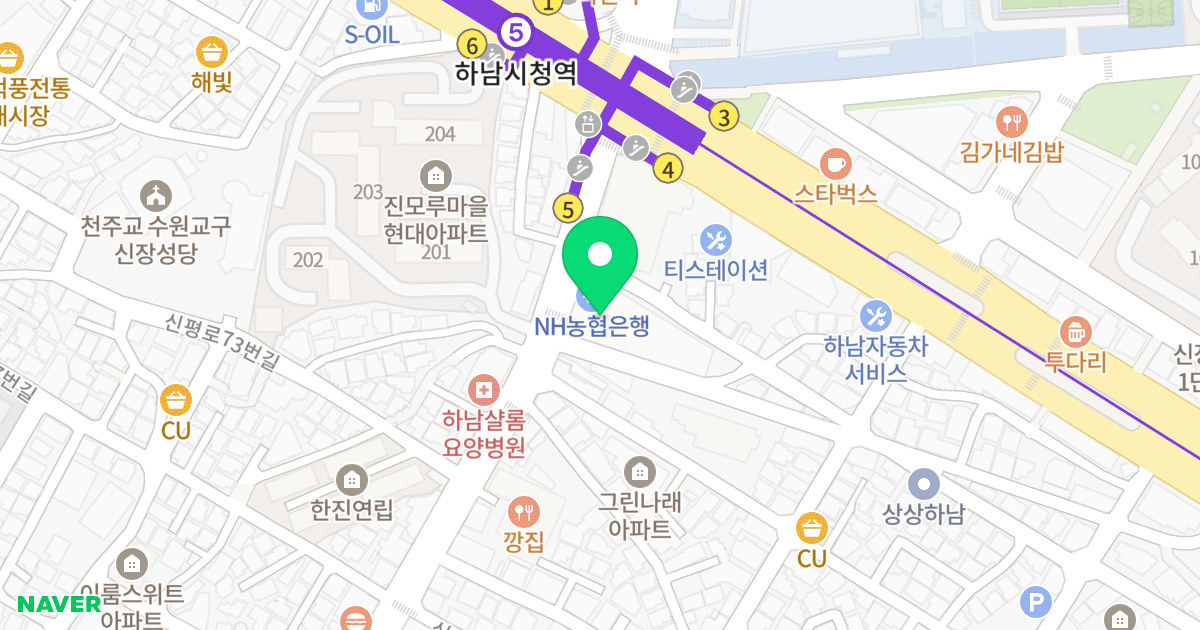자동차관련시설/업무시설/근린생활시설/운동시설 위치 지도 - 경기도 하남시 신평로 84