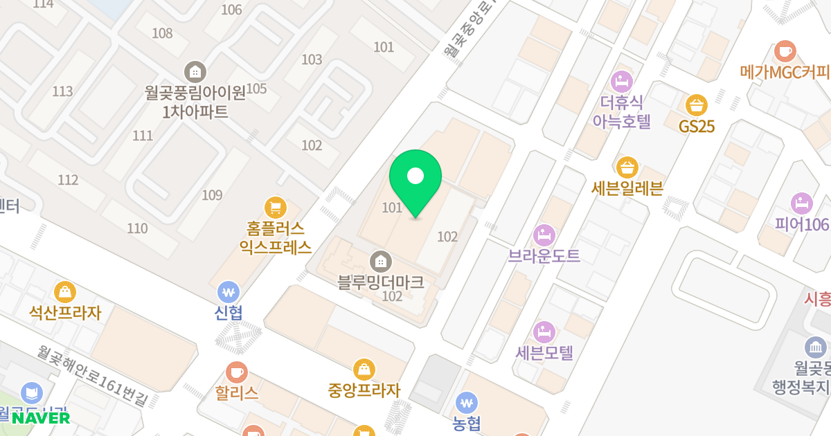 부성파인 하버뷰 위치 지도 - 경기도 시흥시 월곶중앙로70번길 12