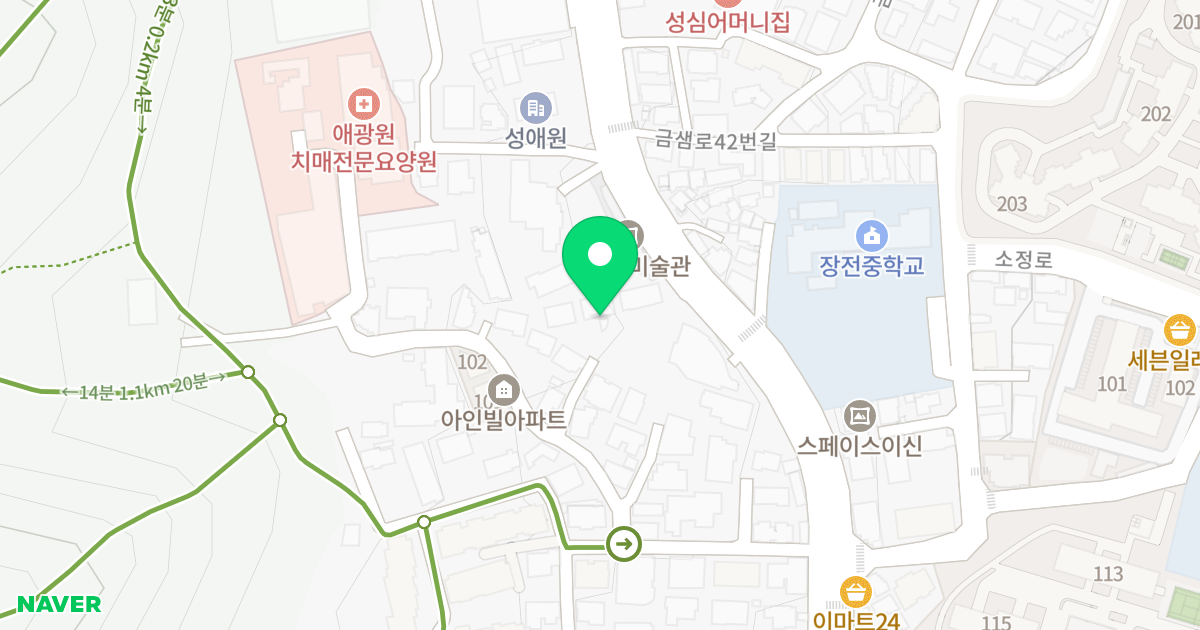 101동 위치 지도 - 부산광역시 금정구 금샘로 33
