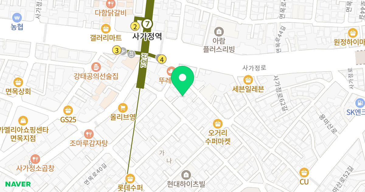 리더스빌 위치 지도 - 서울특별시 중랑구 면목로42길 15