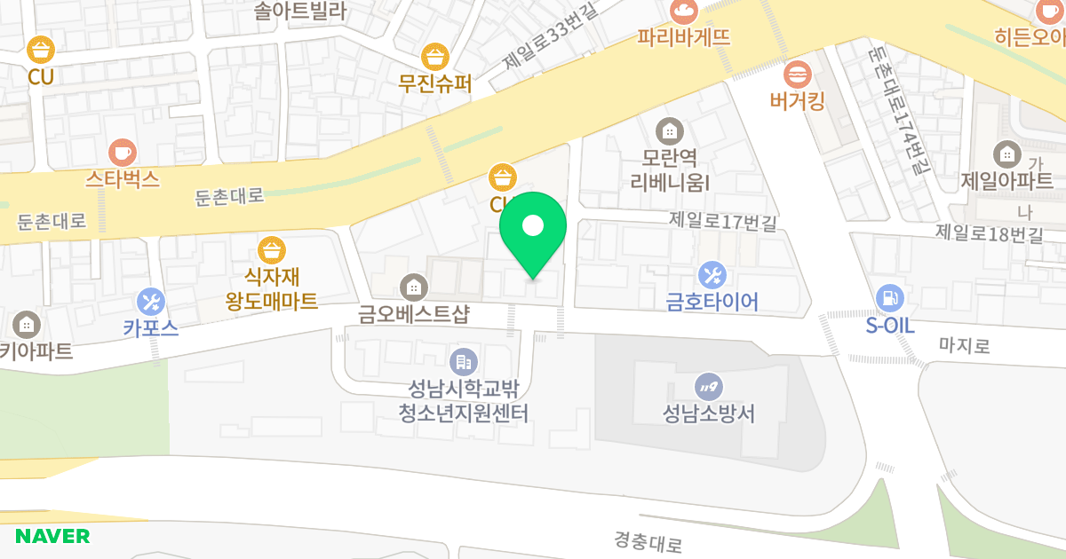 하대원동 렉스타워3차 위치 지도 - 경기도 성남시 중원구 둔촌대로 156-8
