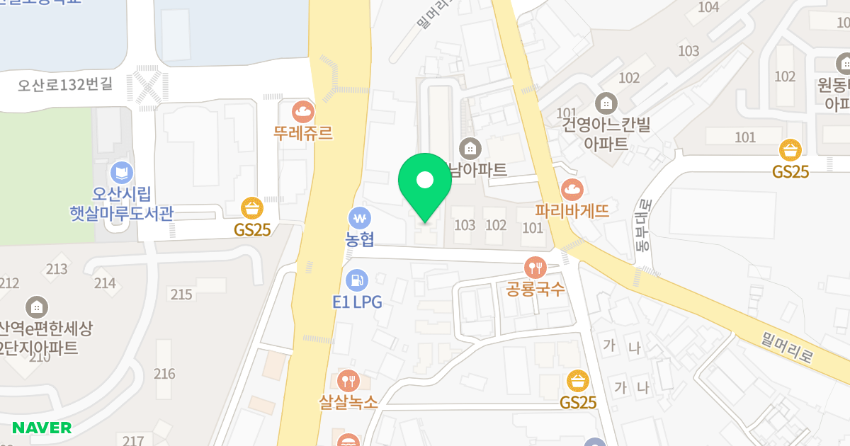 어반휴플러스 위치 지도 - 경기도 오산시