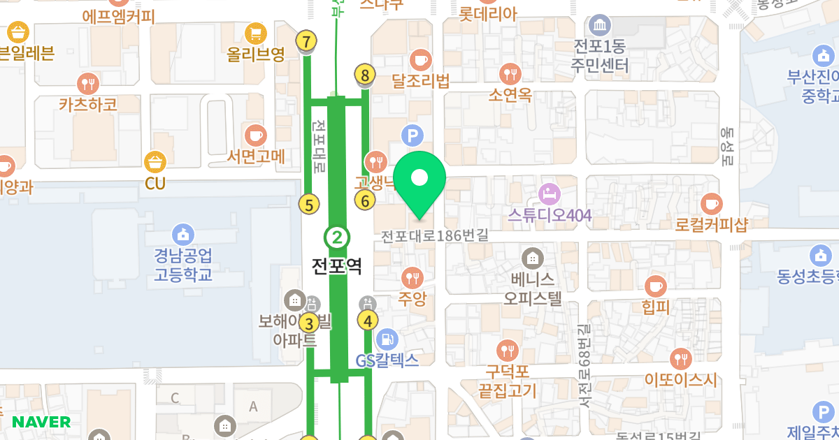 오스카 위치 지도 - 부산광역시 부산진구 서전로58번길 104