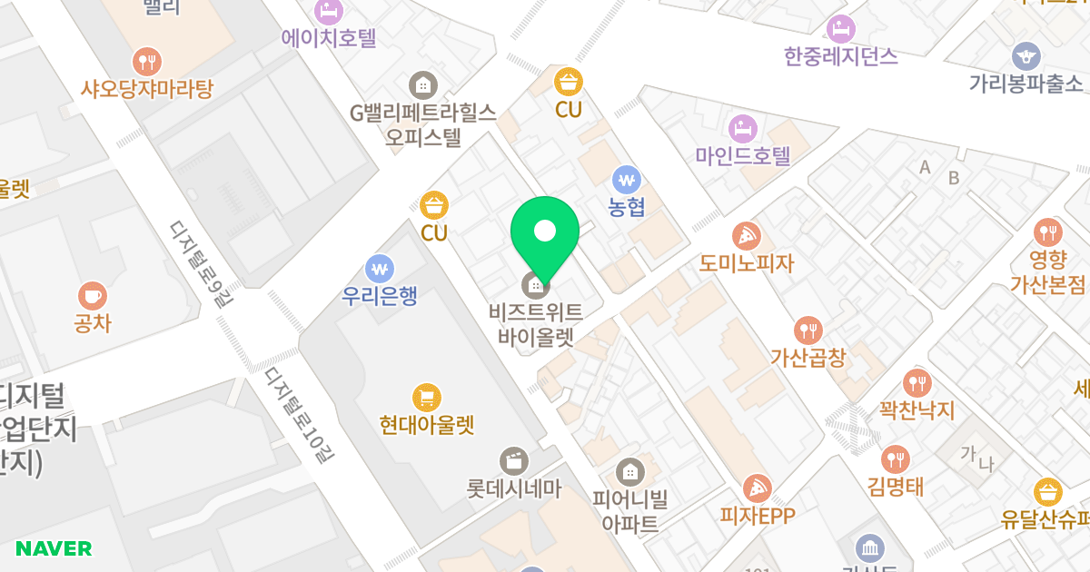 비즈트위트 바이올렛 5차 위치 지도 - 서울특별시 금천구 디지털로12길 15