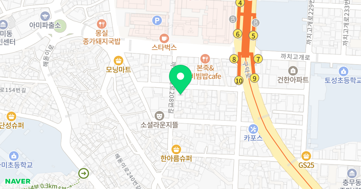 수현빌리지 위치 지도 - 부산광역시 서구 구덕로165번길 21