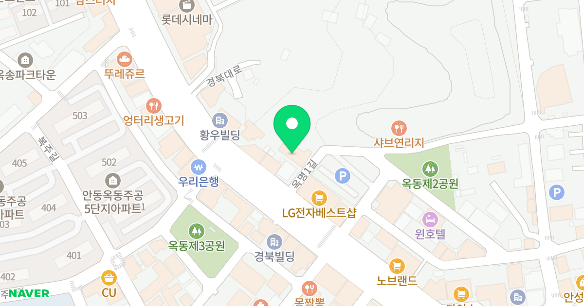 미진오피스텔 위치 지도 - 경상북도 안동시 옥명1길 5