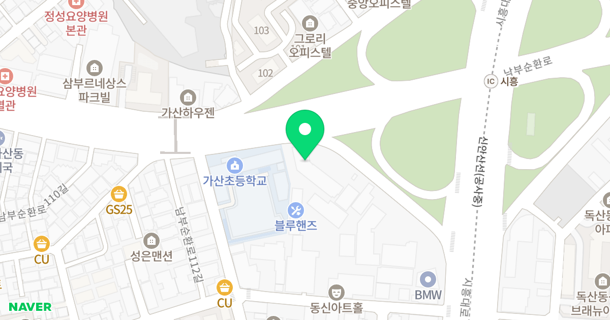 아네스트오피스텔 위치 지도 - 서울특별시 금천구 남부순환로 1314