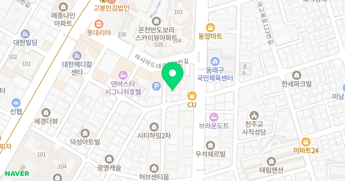 혜정빌 위치 지도 - 부산광역시 동래구 여고북로73번길 58