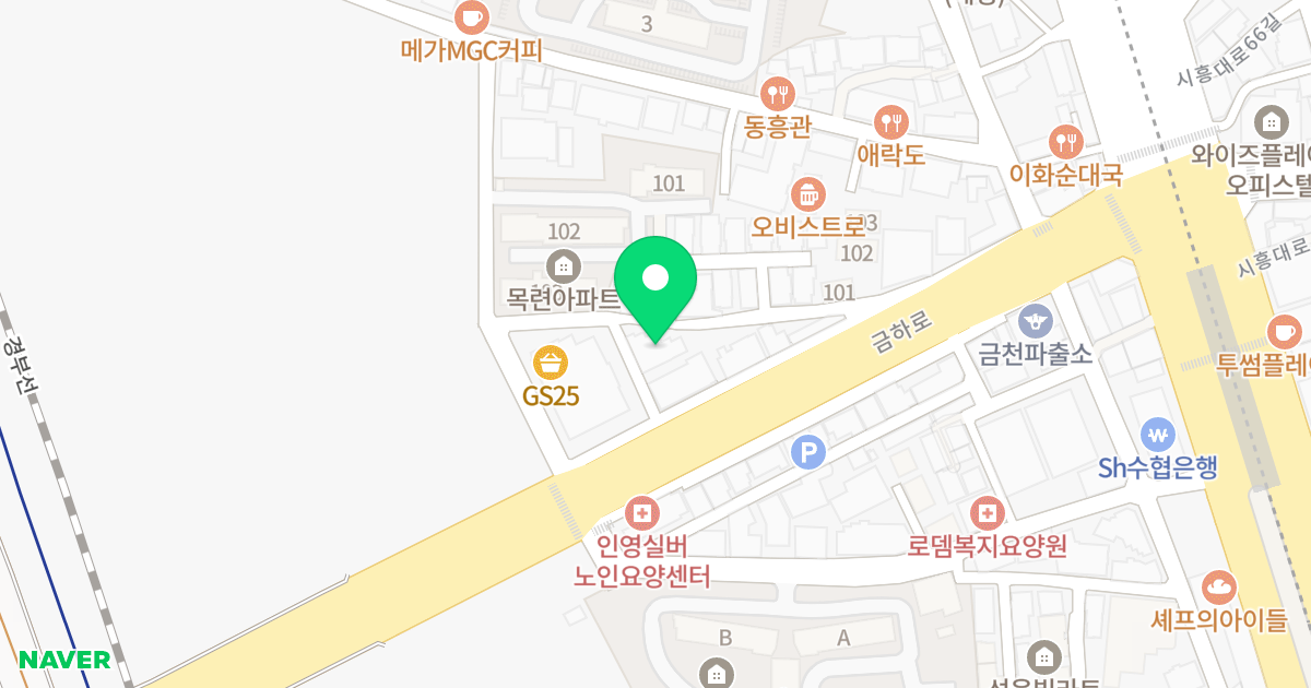 나인팰리스 위치 지도 - 서울특별시 금천구 금하로5길 17