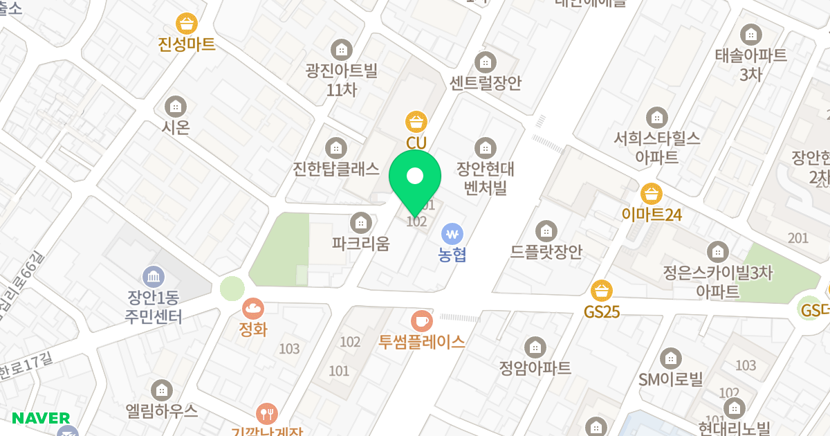 가우디트윈캐슬2 위치 지도 - 서울특별시 동대문구 한천로24길 74-9
