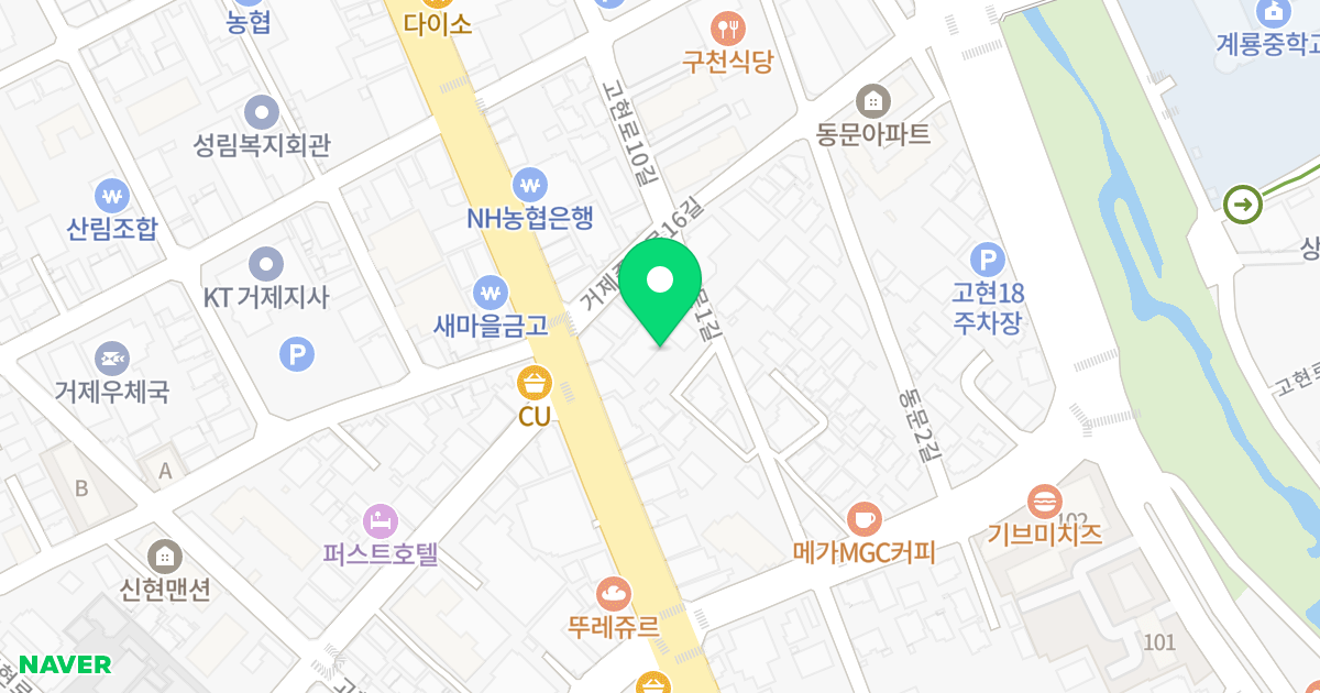 에스엠빌 위치 지도 - 경상남도 거제시 동문1길 6