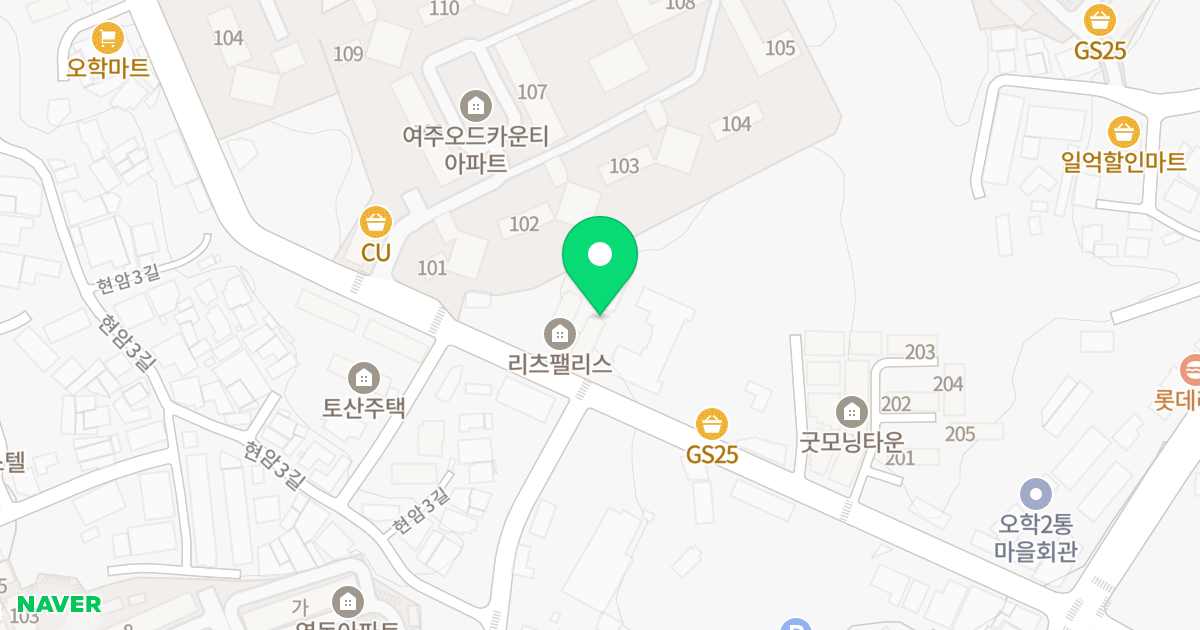 리츠팰리스 위치 지도 - 경기도 여주시