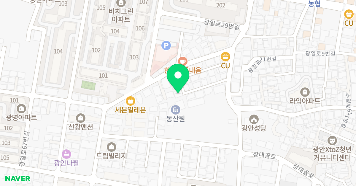 지온팰리스 위치 지도 - 부산광역시 수영구 광일로29번가길 19-8