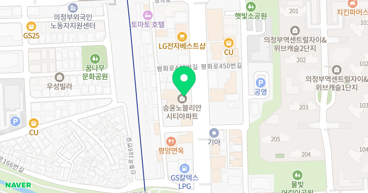 승윤노블리안시티 위치 지도 - 경기도 의정부시  443