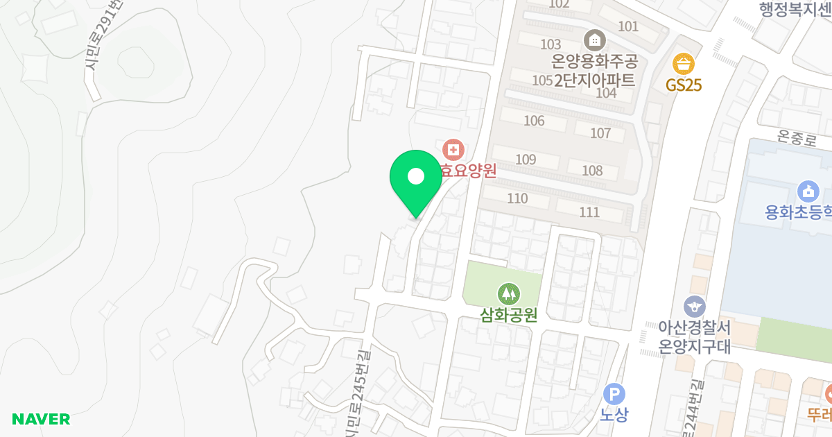 1동 위치 지도 - 충청남도 아산시 시민로329번길 82-6