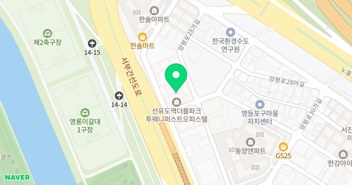 선유도역 더블파크 투웨니퍼스트 위치 지도 - 서울특별시 영등포구 양평로30길 38