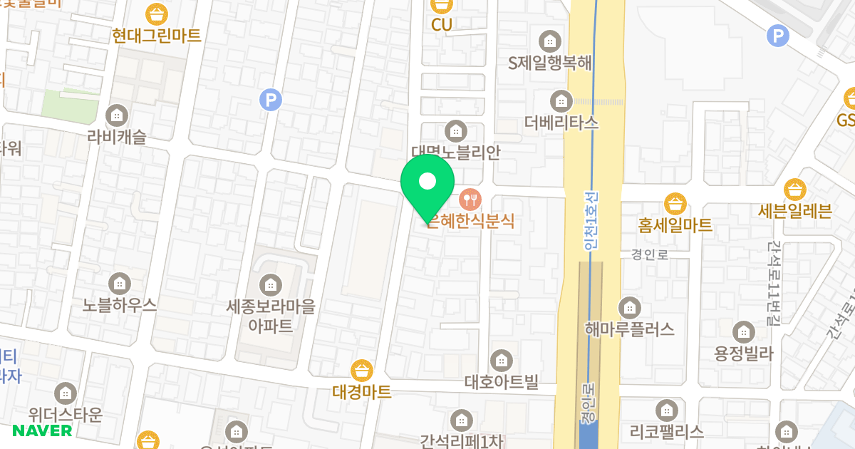 호진펠리스 위치 지도 - 인천광역시 남동구 백범로406번길 36-1