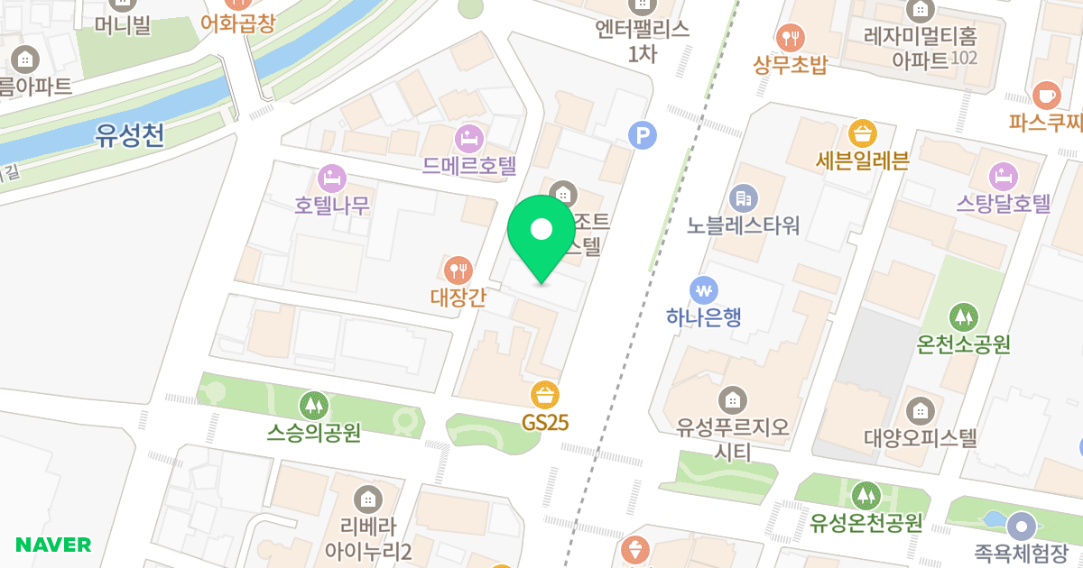 현대리조텔 위치 지도 - 대전광역시 유성구 대학로 27