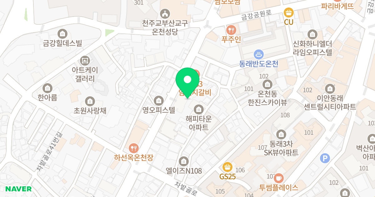 은우아일레 위치 지도 - 부산광역시 동래구