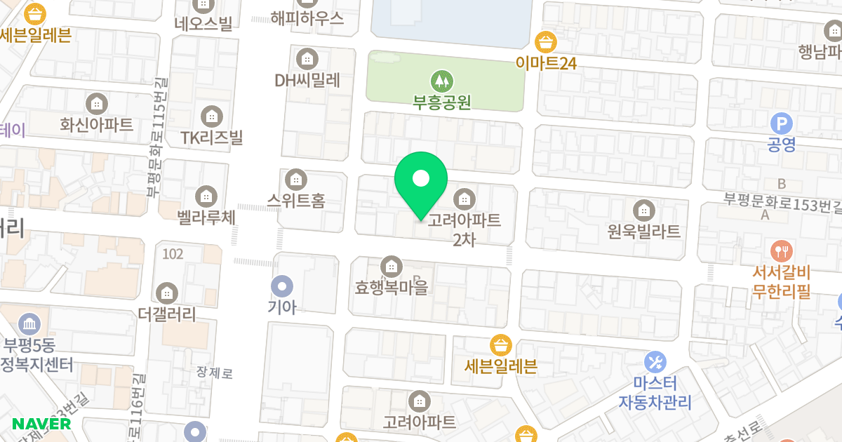 부광 위치 지도 - 인천광역시 부평구 부평문화로 133-1