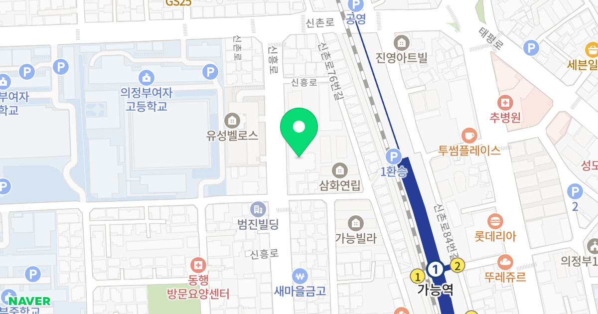 더테라스 위치 지도 - 경기도 의정부시 신흥로 370