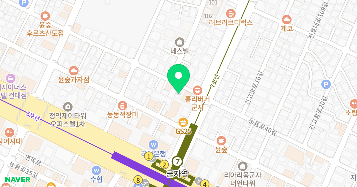 와이위드미 위치 지도 - 서울특별시 광진구 능동로39길 5