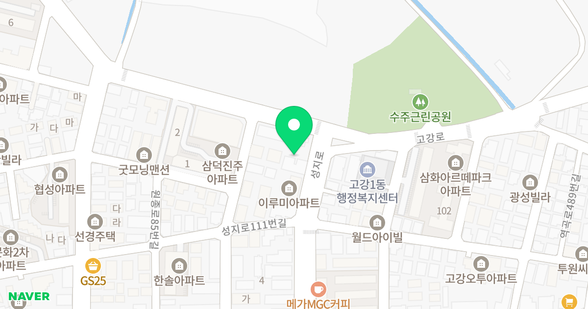 원종하이츠텔 위치 지도 - 경기도 부천시 오정구  117