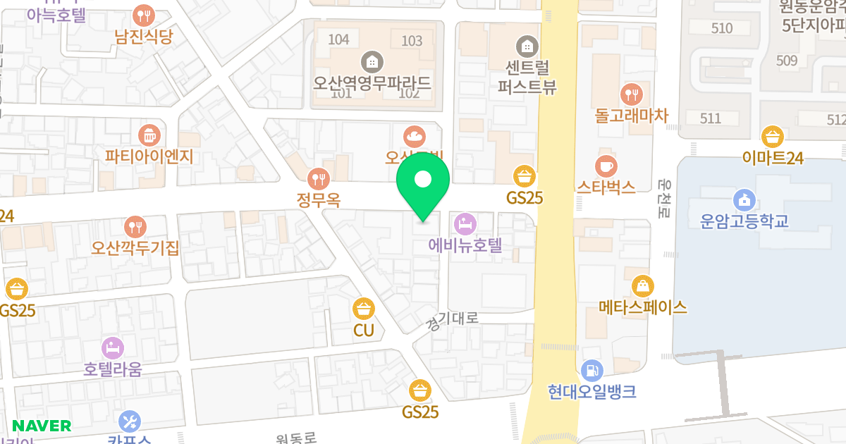 (788-5) 위치 지도 - 경기도 오산시 오산로190번길 36