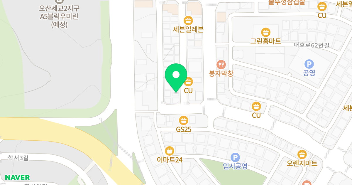 (686-22) 위치 지도 - 경기도 오산시 대호로71번길 6-3