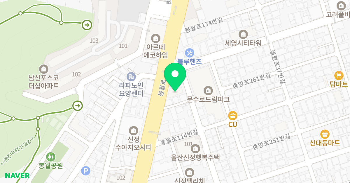 신정드림캐슬 위치 지도 - 울산광역시 남구 월평로21번길 29