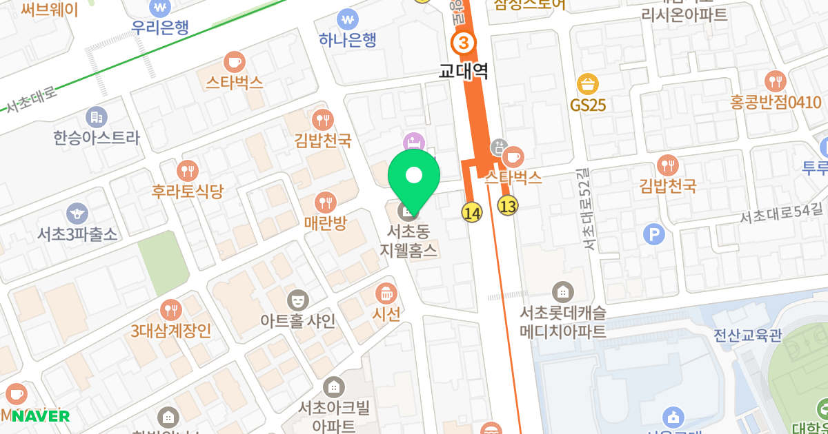 지웰 홈스 서초 위치 지도 - 서울특별시 서초구 반포대로28길 94