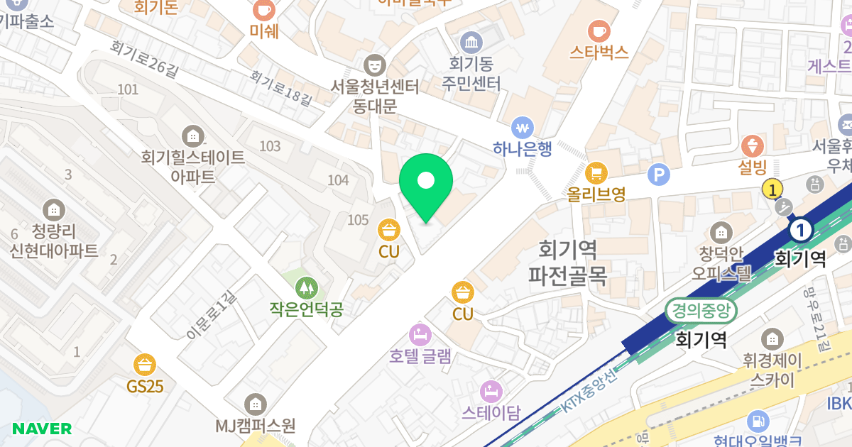 네스트스위트 위치 지도 - 서울특별시 동대문구 이문로 17