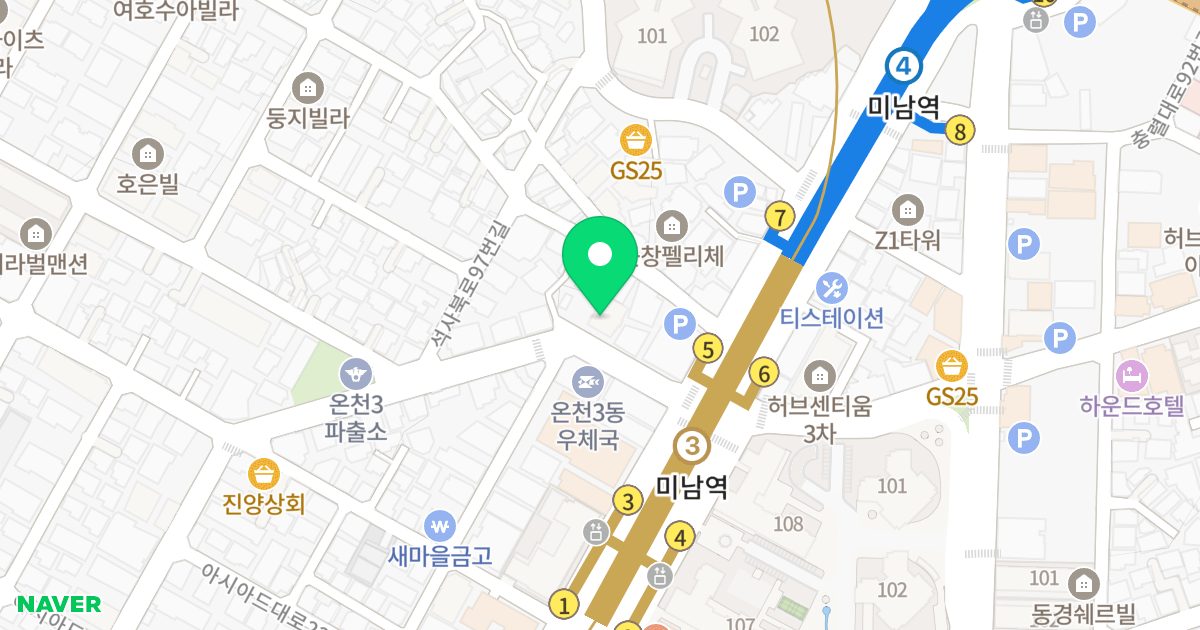 M포레뷰 위치 지도 - 부산광역시 동래구 석사북로 105