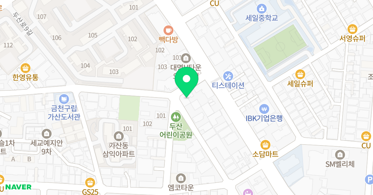 영풍타운 위치 지도 - 서울특별시 금천구 가산로5길 7