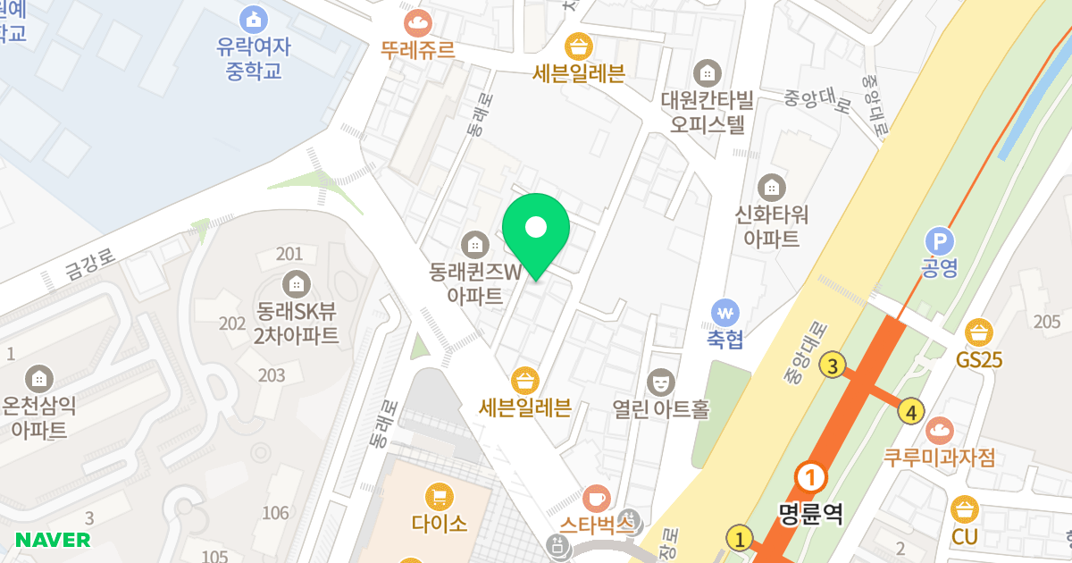 스파캐슬 위치 지도 - 부산광역시 동래구 동래로15번길 10