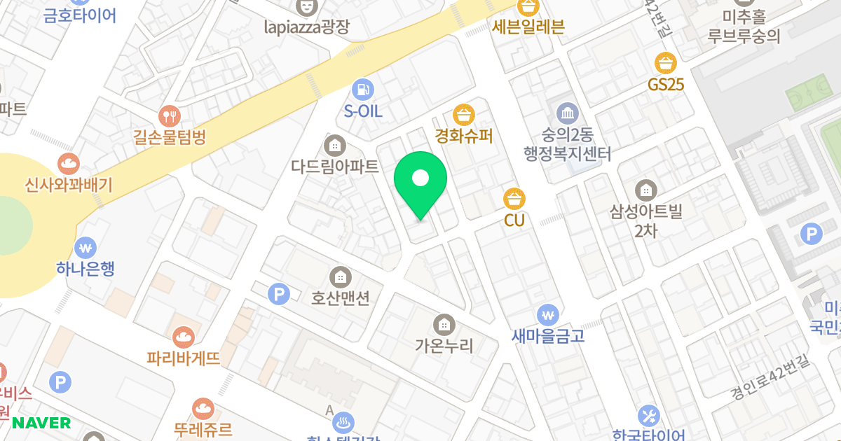 해담아트빌 위치 지도 - 인천광역시 미추홀구 미추로27번길 18-2