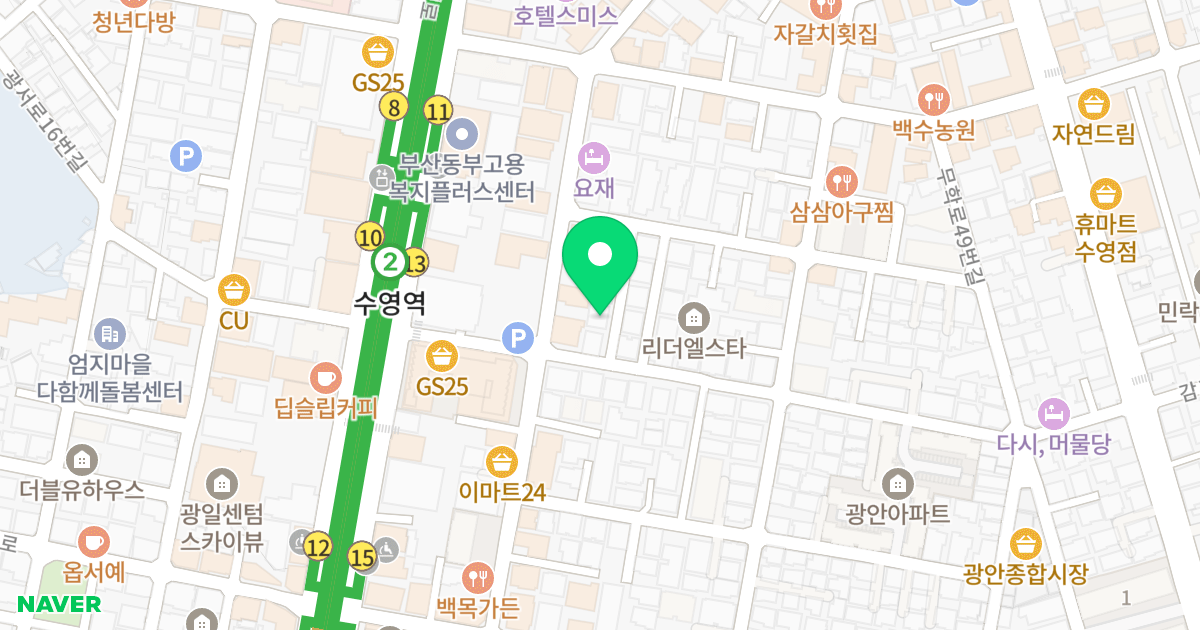 남경베르빌 위치 지도 - 부산광역시 수영구 수영로666번길 21-5