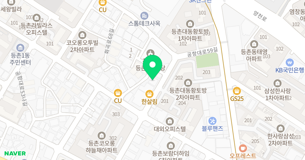 HT뉴파인 위치 지도 - 서울특별시 강서구 공항대로55길 51