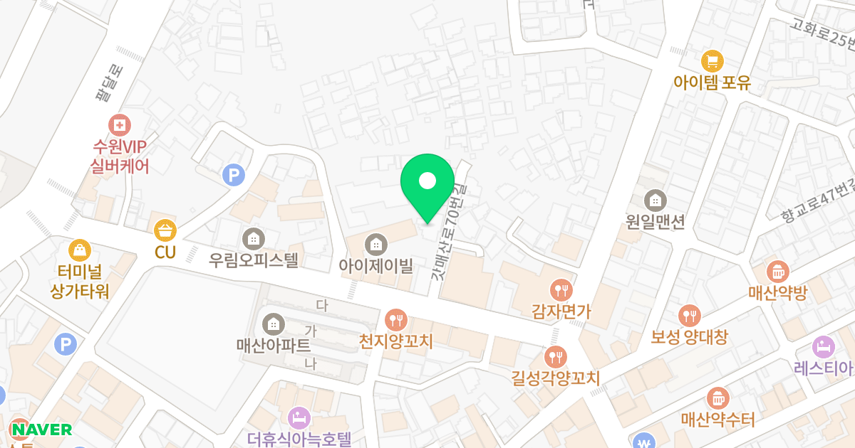 (305-4) 위치 지도 - 경기도 수원시 팔달구 갓매산로70번길 9