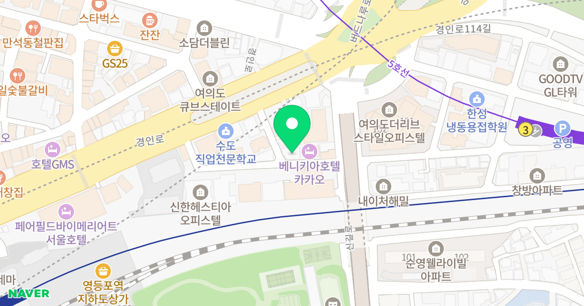 여의도스퀘어 위치 지도 - 서울특별시 영등포구 경인로108길 13