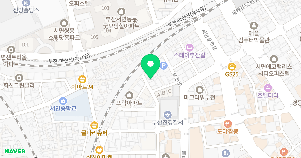 스타원룸 위치 지도 - 부산광역시 부산진구 가야대로755번길 68