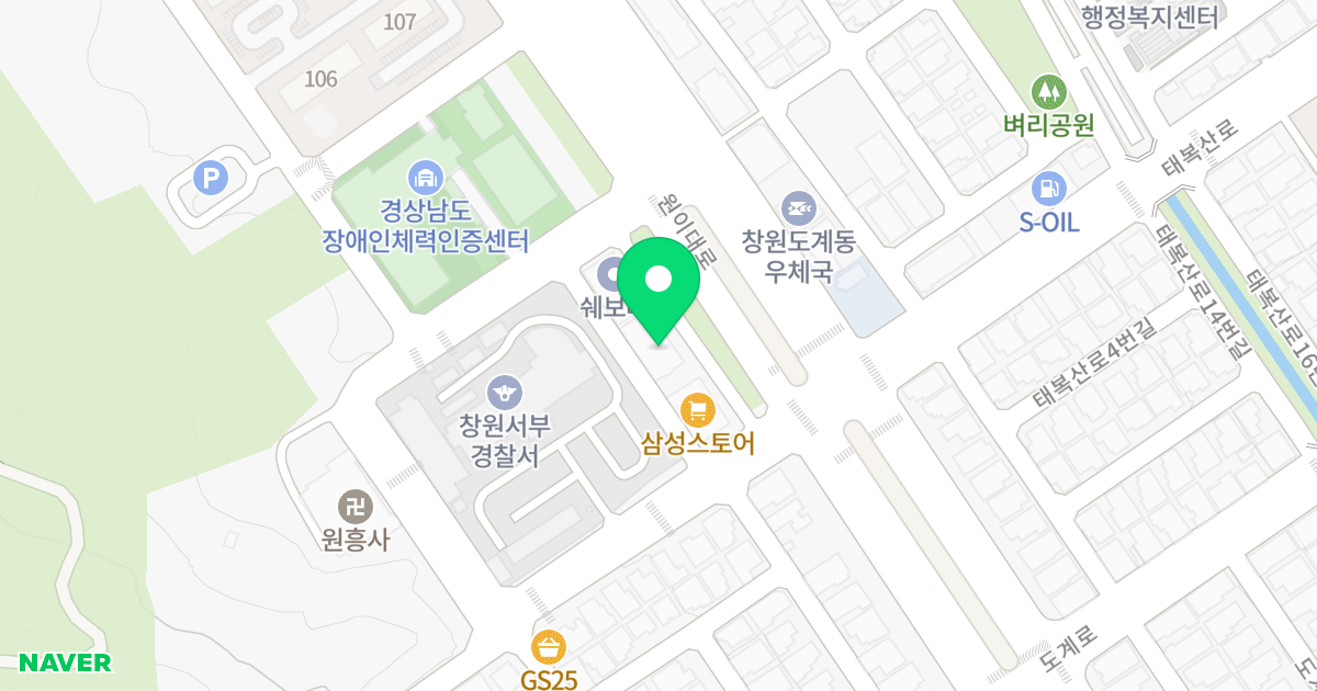 강남프리텔 위치 지도 - 경상남도 창원시 의창구 우곡로 2-11
