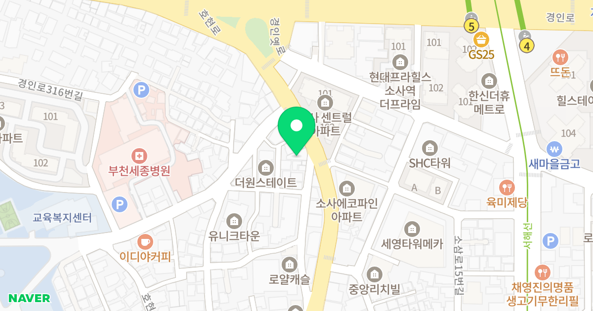 보광팰리스 위치 지도 - 경기도 부천시 소사구