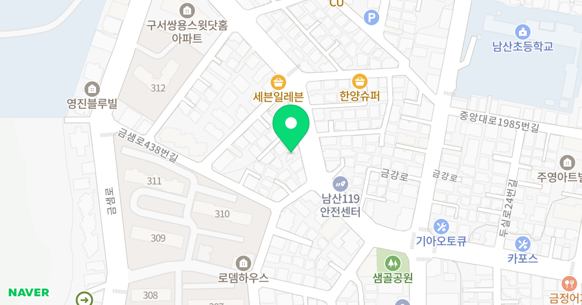 제니스 위치 지도 - 부산광역시 금정구 두실로 49